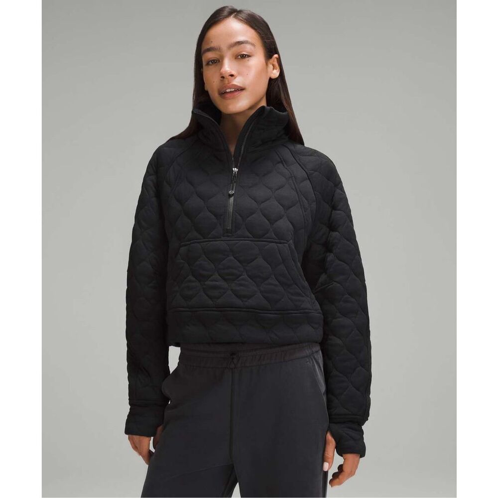 Lululemon Scuba Oversized Quilted Half Zip in Black Size XS/S